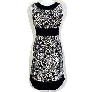 Kay Unger Vintage Y2K New York Cream/black Velvet Bow Dress